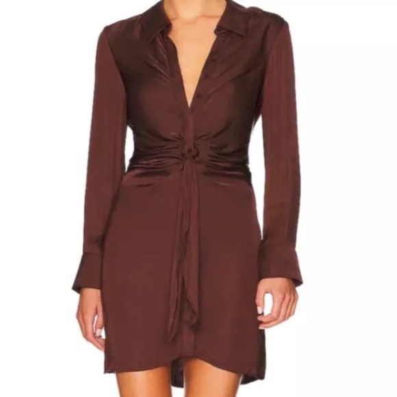 Dresses & Skirts - STEVE MADDEN TIE CURIOUS MINI CHICORY COFFEE NEW WITH TAGS